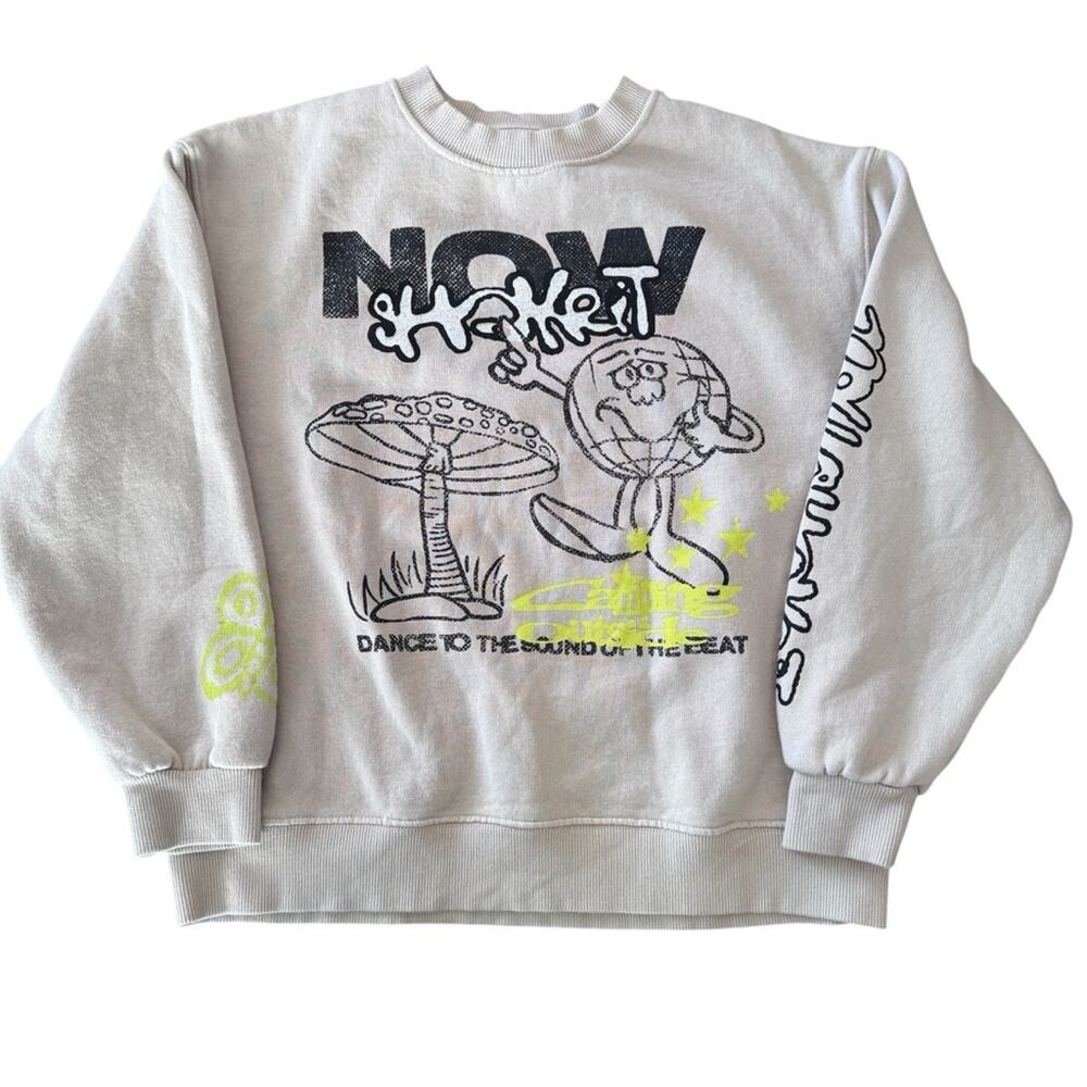 Zara Kids Graphic Sweatshirt Print “Dance to the Beat of the Sound” Size 13/14